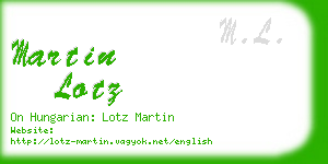 martin lotz business card